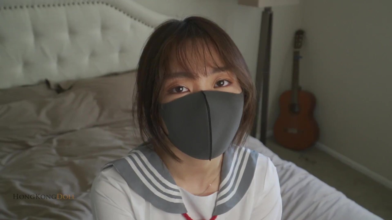 Fuck a horny Chinese school girl wearing a JK uniform after interviewing 玩偶