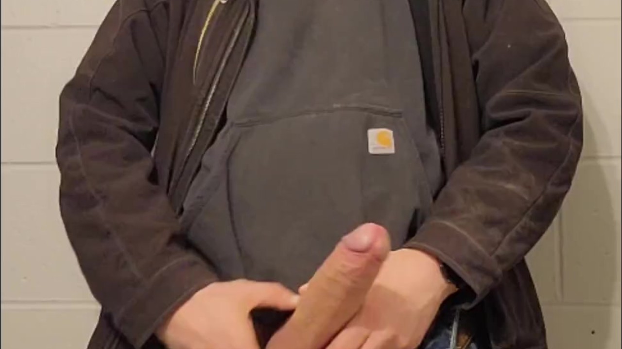 Johnholmesjunior in after work solo jerk off show with huge cum load