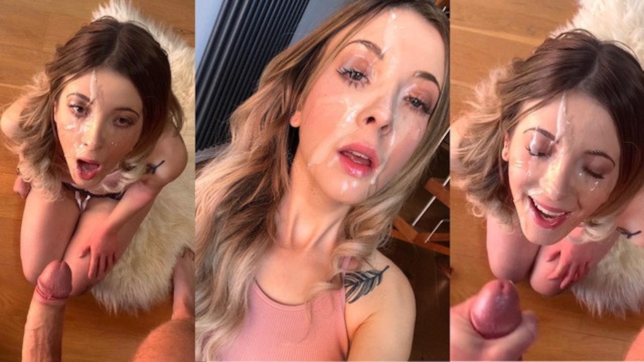 HUGE facial on cute British amateur - Jade Vow
