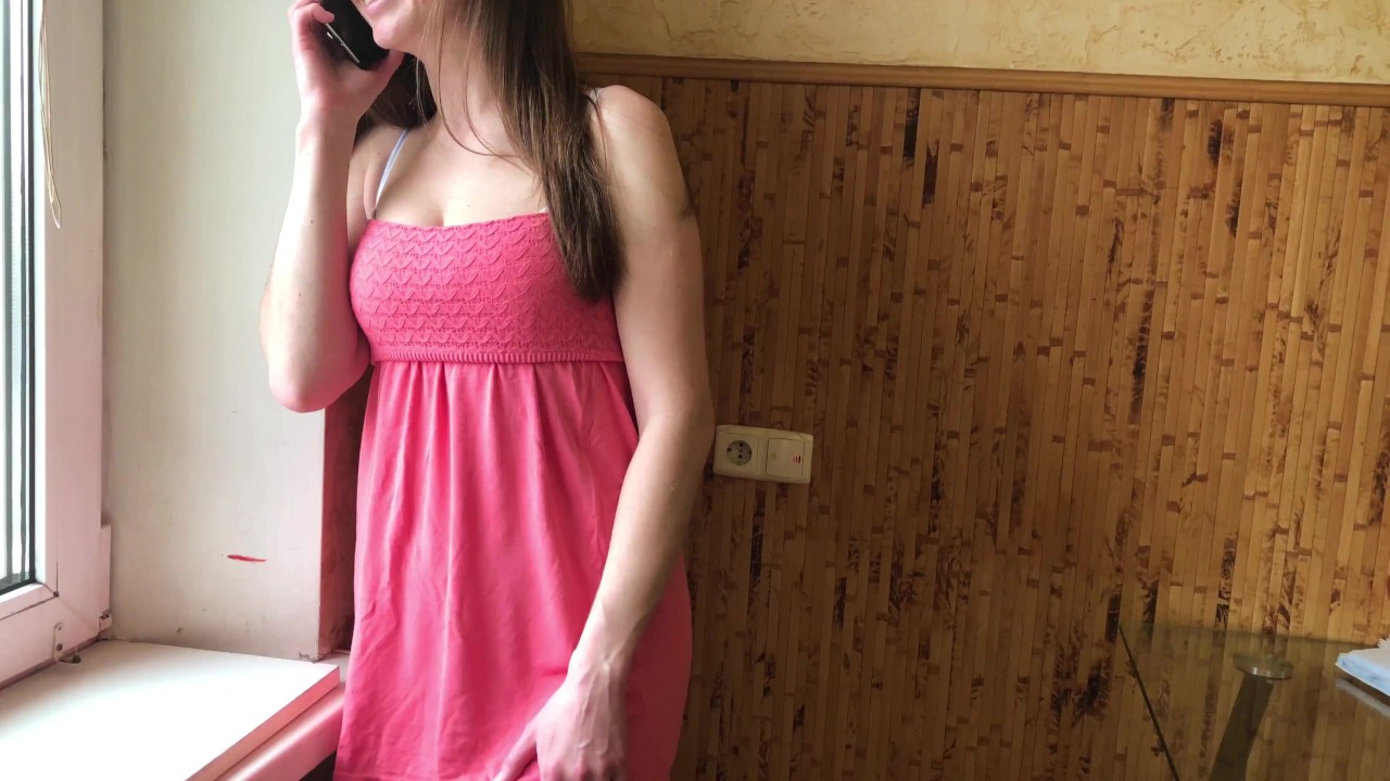 Fucks with Lover and Talks to Husband on the Phone - Russian Amateur with Dialogue