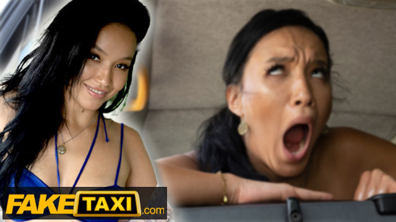 Fake Taxi Bikini - Babe Asia Vargas strips in the back of the cab to the drivers delight