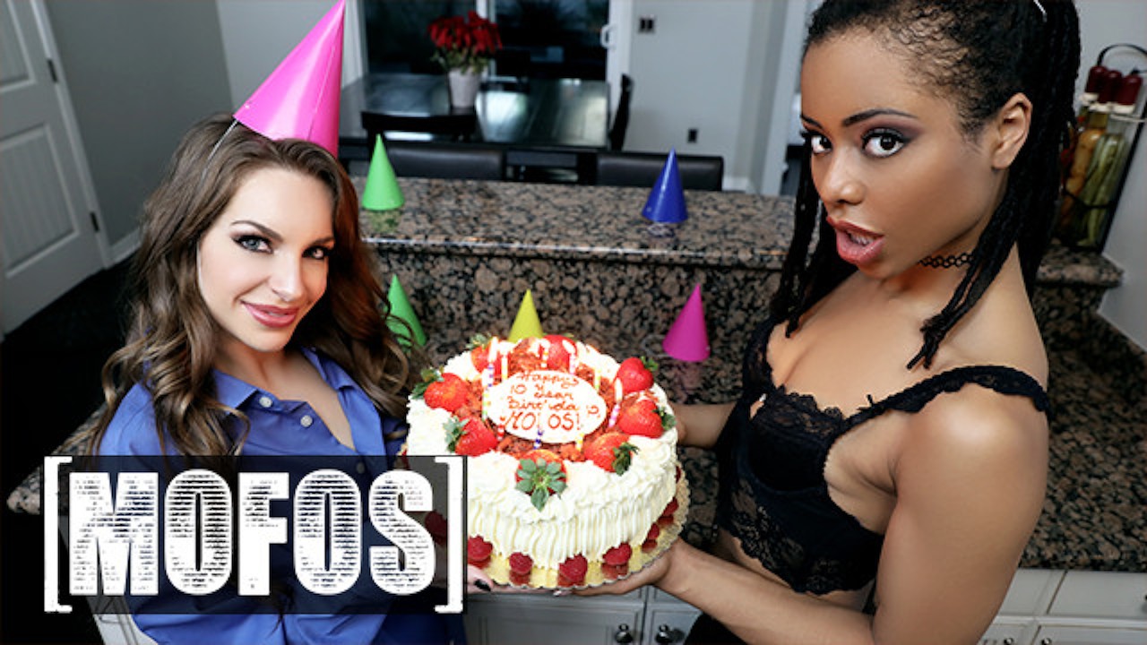 MOFOS - Kimmy Granger Surprises Her Husband on His Birthday with Kira Noir for a Wild Threesome
