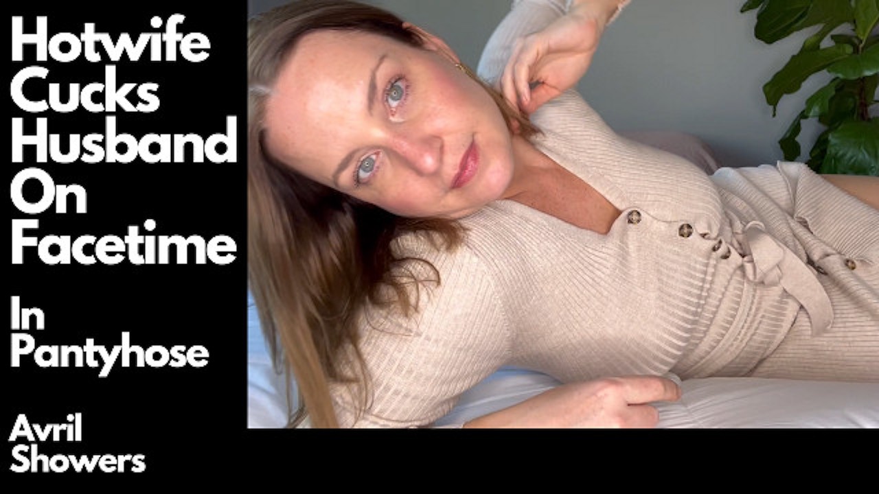 Hotwife in pantyhose creampied by her bull, fucked multiple ways, stag watches on facetime