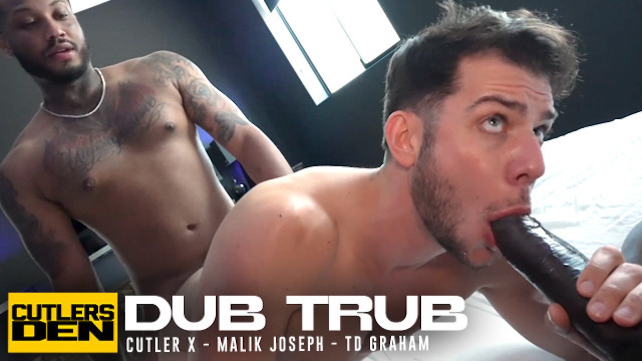 Sizzling hot bareback threesome action with Cutler, Malik, and Teddy at Cutler's Den