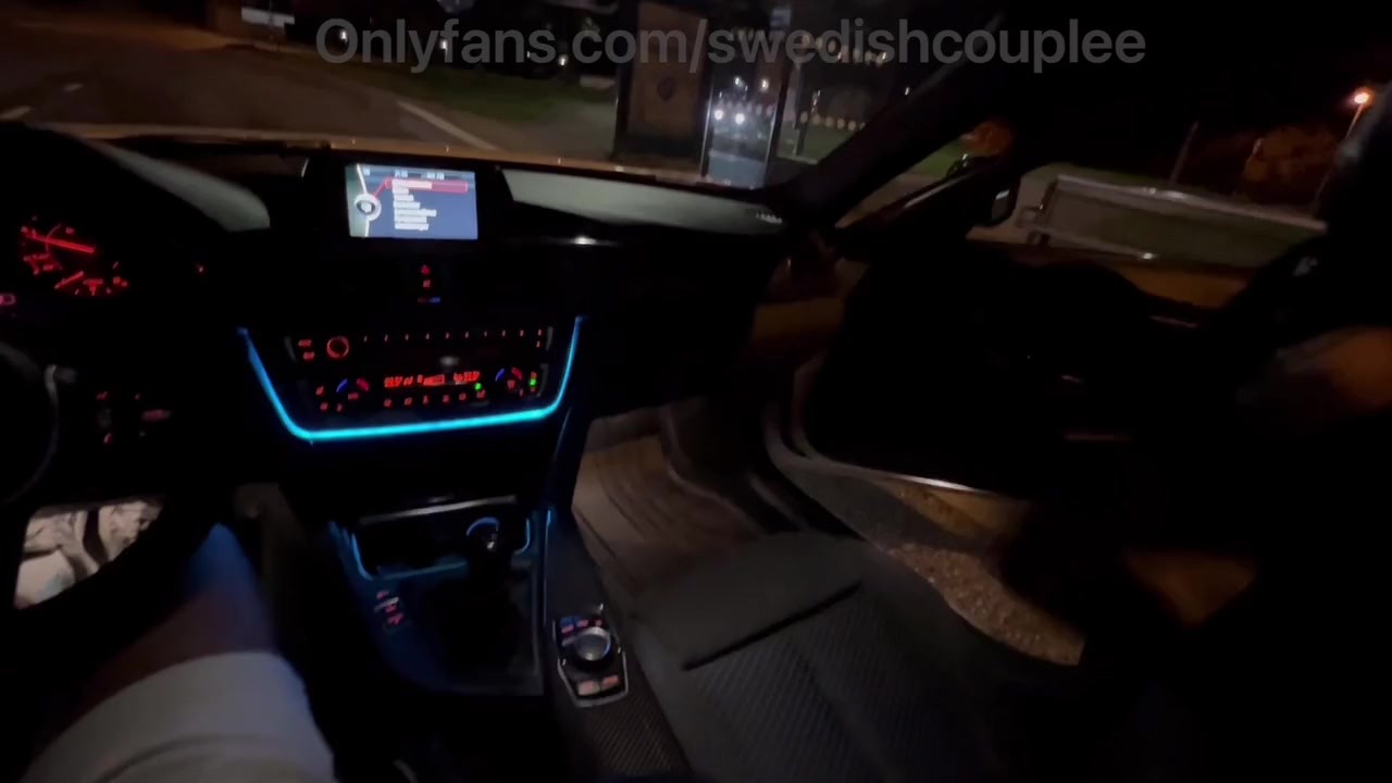 Picking up girl in leather coat