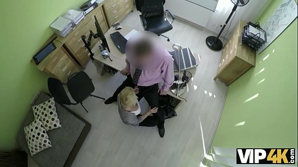 VIP4K&period; Magnificent lass swallows cock and gets banged in office