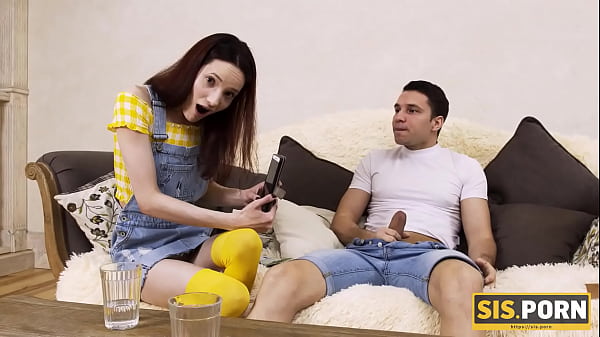 SIS&period;PORN&period; Dirty babe turns rich stepbro on so now man is bound to nail shaved pussy